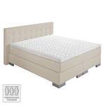 Boxspring Minette kunstleer - Ecrú - 140 x 200cm - Ton-pocketveringmatras - H3 medium