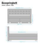 Boxspringbett Minette Kunstleder Weiß - 160 x 200cm - Tonnentaschenfederkernmatratze - H3