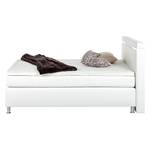 Lit boxspring Moonlight IV Surmatelas - Blanc - 140 x 200cm - Matelas à ressorts Bonnell - Ressorts Bonnell