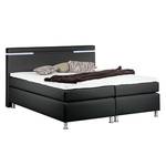 Boxspringbett Moonlight IV inklusive Topper - Schwarz - 180 x 200cm - Bonellfederkernmatratze - Bonellfederkern