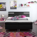 Lit boxspring Moonlight IV Surmatelas - Noir - 180 x 200cm - Matelas à ressorts Bonnell - Ressorts Bonnell