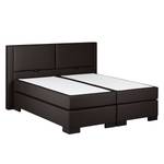 Lit boxspring Brilliant Night Marron foncé - 160 x 200cm - Matelas à ressorts bombés ensachés - D3 medium