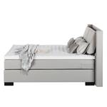 Lit boxspring Brilliant Night Gris clair - 180 x 200cm - Matelas à ressorts bombés ensachés - D3 medium