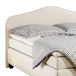 Boxspringbett Nevan Webstoff - Creme - 100 x 200cm - Bonellfederkernmatratze - H2