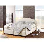 Boxspringbett Nevan Webstoff - Creme - 100 x 200cm - Bonellfederkernmatratze - H2