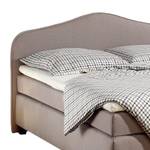 Boxspringbett Nevan Webstoff - Taupe - 100 x 200cm - Bonellfederkernmatratze - H2