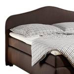 Lit boxspring Nevan Tissu - Marron - 100 x 200cm - Matelas de mousse froide - D2 souple