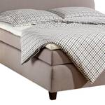 Boxspringbett Nevan Webstoff - Taupe - 140 x 200cm - Bonellfederkernmatratze - H2