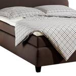 Lit boxspring Nevan Tissu - Marron - 140 x 200cm - Matelas de mousse froide - D2 souple