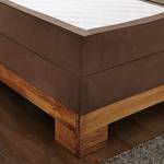 Letto boxspring Nevra Tessuto - Marrone