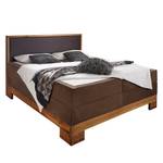 Letto boxspring Nevra Tessuto - Marrone