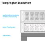 Boxspringbett Nevra Webstoff - Braun