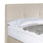 Lit Boxspring Newman Avec surmatelas - Tissu structuré beige - 160 x 200cm