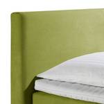 Lit boxspring Nilan Tissu - Citron vert - 100 x 200cm - Matelas à ressorts Bonnell - D2 souple