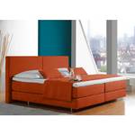 Boxspringbett Nilan Webstoff - Terracotta - 100 x 200cm - Bonellfederkernmatratze - H2