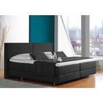 Boxspringbett Nilan Webstoff - Anthrazit - 100 x 200cm - Bonellfederkernmatratze - H3