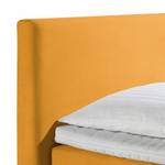 Lit boxspring Nilan Tissu - Jaune - 100 x 200cm - Matelas à ressorts Bonnell - D3 medium