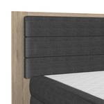 Boxspringbett Ohio Antracietkleurig/Modderkleurig eikenhout - Zonder topper