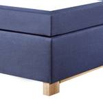 Boxspringbett Ohio Dunkelblau / Plankeneiche Dekor - Ohne Topper