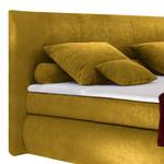 Lit boxspring Pennington Microvelours - Jaune curry