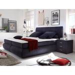 Lit boxspring Pennington Microvelours - Bleu foncé