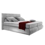 Lit boxspring Pennington Microvelours - Gris clair