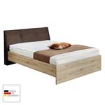 Boxspringbett Pitea Eiche Sanremo Dekor/Microfaser Braun