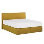 Boxspringbett Queens Webstoff - Senfgelb - 140 x 200cm - H2