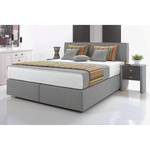 Boxspringbett Queens Webstoff - Grau - 140 x 200cm - H2