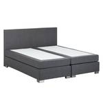 Boxspringbett Ramona II inklusive Topper - Kunstleder - Grau - 180 x 200cm