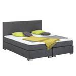 Boxspring Ramona II inclusief topper kunstleer - Grijs - 180 x 200cm