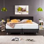 Boxspringbett Ramona (inkl. Topper) Kunstleder - Schwarz - 140 x 200cm