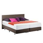 Boxspringbett Ramona (inkl. Topper) Kunstleder - Braun - 180 x 200cm