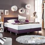 Boxspringbett Ramona (inkl. Topper) Kunstleder - Violett - 180 x 200cm