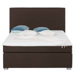 Boxspringbett Ramona V Webstoff - Braun - 140 x 200cm