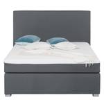 Boxspring Ramona V geweven stof - Grijs - 140 x 200cm