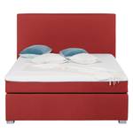 Boxspringbett Ramona V Webstoff - Rot - 140 x 200cm