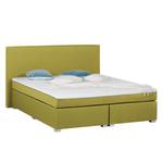 Lit boxspring Ramona V Tissu - Vert pomme - 180 x 200cm