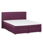 Boxspring Ramona V geweven stof - Bordeauxrood - 180 x 200cm