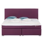 Boxspring Ramona V geweven stof - Bordeauxrood - 180 x 200cm