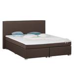 Lit boxspring Ramona V Tissu - Marron - 180 x 200cm