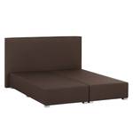 Boxspringbett Ramona V Webstoff - Braun - 180 x 200cm