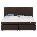 Boxspringbett Ramona V Webstoff - Braun - 180 x 200cm