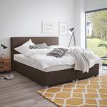 Boxspring Ramona V geweven stof - Bruin - 180 x 200cm