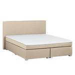 Lit boxspring Ramona V Tissu - Ecru - 180 x 200cm