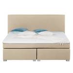 Lit boxspring Ramona V Tissu - Ecru - 180 x 200cm