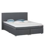 Boxspringbett Ramona V Webstoff - Grau - 180 x 200cm