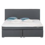 Boxspringbett Ramona V Webstoff - Grau - 180 x 200cm