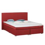 Boxspringbett Ramona V Webstoff - Rot - 180 x 200cm