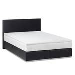 Lit boxspring Ramona VI Imitation cuir Noir - 140 x 200cm